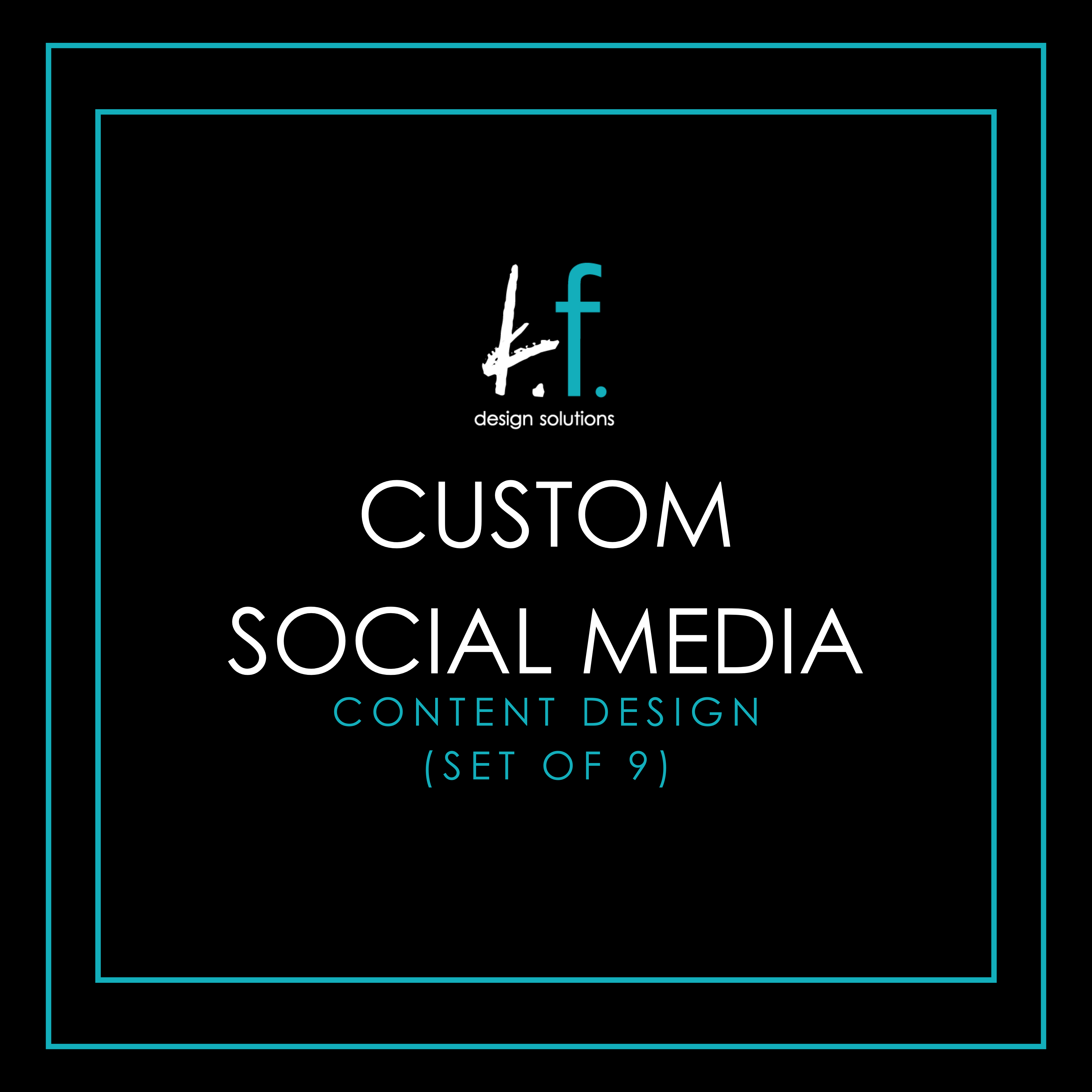 Custom Social Media Content Posts (set of 9)